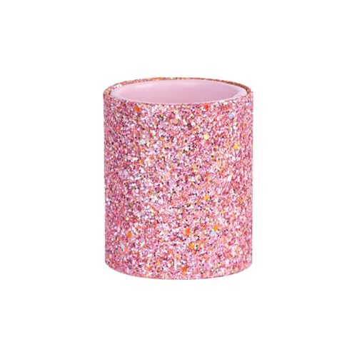 FSSTUD Pot à crayons en cuir synthétique à paillettes - Porte-pinceaux de maquillage brillant - Organisateur de crayons mignon - Support de rangement...