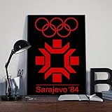 olympische winterspiele 1984 sarajevo maskottchen  Plakat der Olympischen Winterspiele Poster - Sarajevo 1984