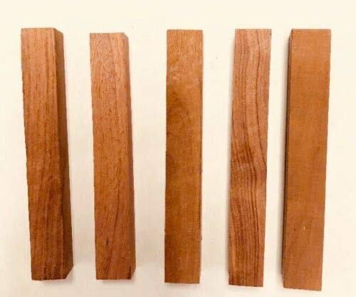 5 Pcs of GRANADILLO PEN BLANKS WOOD TURNING SQUARE 3/4" X 3/4" X 6"