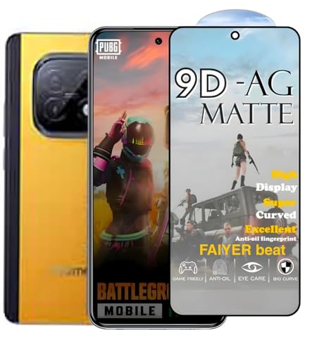 Image of Premium Tempered Glass comfortable for REAL ME NARZO 70 TURBO (matte finish glass, Pack of 1) Full Screen Coverage gaming matte Screen Protector Guard (REAL ME NARZO 70 TURBO)