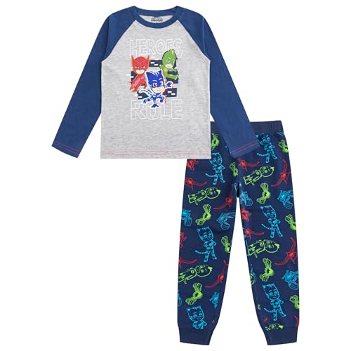 PJ Masks Catboy, Gekko and Owlette Boys Long Sleeve Shirt and Pants Set for Toddler and Little Kids