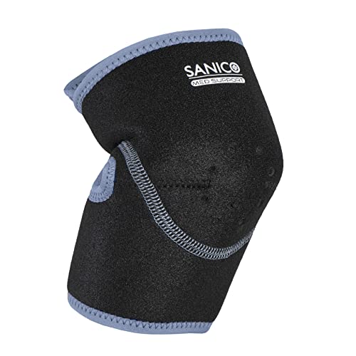 SANICO Codera acolchada con compresión para codo, vendaje ortopédico de neopreno para estabilidad, alivio de la carga, circulación sanguínea, ambos lados, transpirable, 40 x 0,3 x 21 cm
