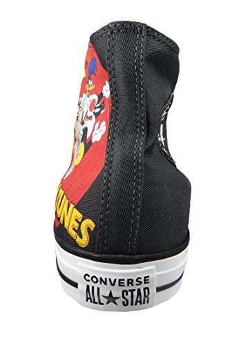 Converse Ctas Hi Black/White/Red, Sneaker a collo