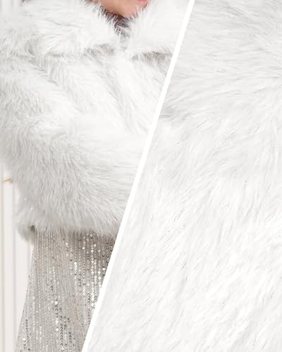 Image of BOLEROSE Girls Collared Faux Fur Bolero Jacket