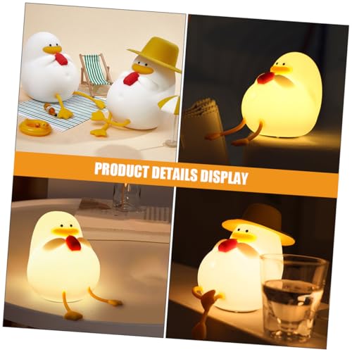 Lámpara de mesa noche pato silicona LED cálido miniatura 6