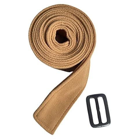 Tainrunse Women Belt Faux Woolen Coat Corset Double-Sided Waist Belt Wear-resistant Camel One Size Cover