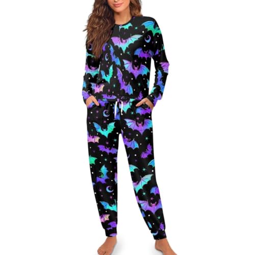 Image of Womens Lounge Set Long Sleeve Soft Pajama Sets