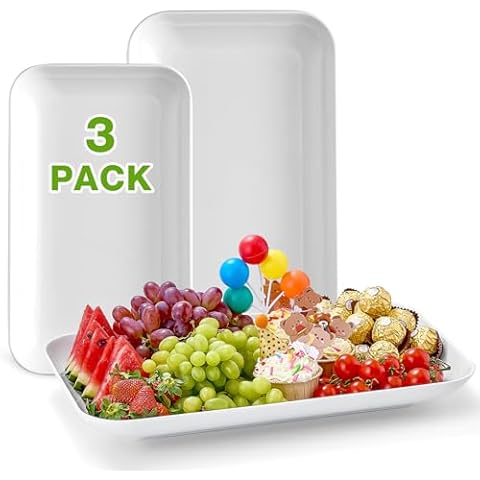 Mfacoy 3-Piece Serving Platters Set Cover