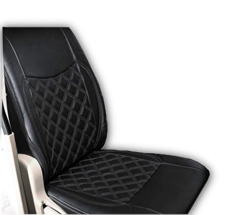 ハイエース200系 シートカバー DX車 フロント用 標準/ワイド 1/2/3/4/5/6型 ブラックキルト ダイヤカット キルティング