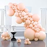PartyWoo Pastel Orange Balloons 100 pcs Different Sizes of 36 18 12 10 5 Inch Baby Pale Light Pink Peach Latex Balloon Arch Kit Garland for Wedding Baby Shower Birthday Party Decorations Orange-Q02