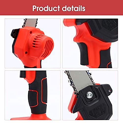 Tragbare Mini-Kettensäge, 4-Zoll-Akku-Elektro-Astsäge Mit 2 Batterien, Elektrische Astschere 24 V / 36 V / 42 V… – Bild 5