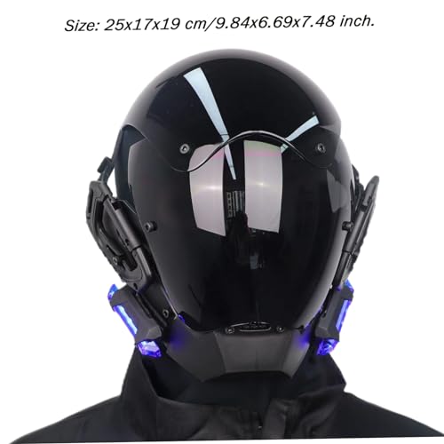 Masque punk à lumière rouge LED ajustable pour masquer son visage