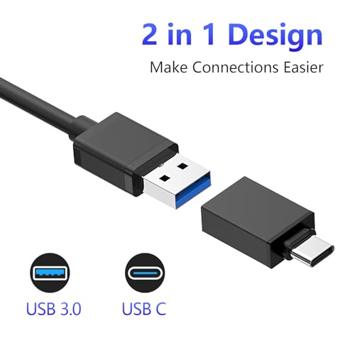 Multi Memory Card Reader, 6 in 1 USB C USB 3.0 to SD TF XD CF MS M2 Card Reader Adapter, Supports SD SDXC SDHC CF CFI TF Micro SD Micro SDXC Micro SDHC MS MMC UHS-I Cards,for Windows/Mac/Linux/Android
