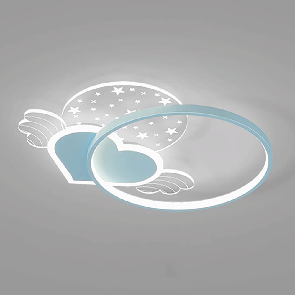 Plafonnier moderne LED cœur pour chambre d'enfant et luminaire acrylique blanc froid