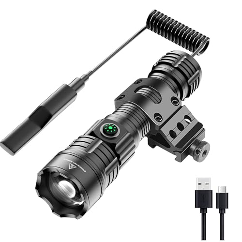 Lampe de poche tactique rechargeable pour vos interventions de nuit avec rail Picatinny