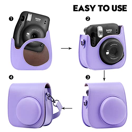 Funda Protectora para Cámara Instax Mini 11 12 9 Morada miniatura 3