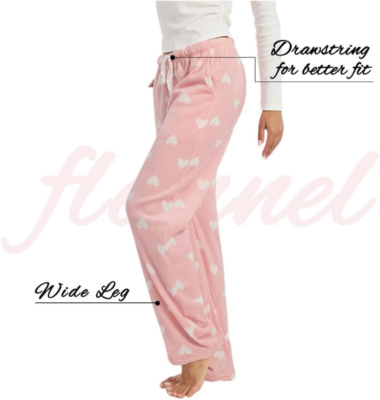 3-Pack Womens Fuzzy Pajama Pants – Soft Plaid PJ Bottoms with Pockets, Cozy Fleece Lounge Sleepwear Pants - Image 3