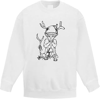 Azeeda 'Sitting Pixie' Kid's Sweatshirt/Jumper (12-13 Years) (KW00010337)