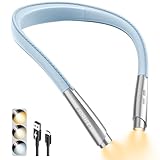 enclize LED Neck Reading Light, Book Light for Reading in Bed, 3 Colors, 9 Brightness Levels, Lightweight Comfortable Design, Long Lasting, Perfect for Knitting,Crafting,Camping, Blue