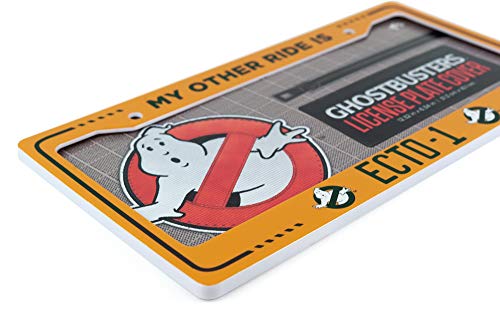 Ghostbusters Ecto-1 License Plate Frame For Cars | My Other Ride Is Ecto-1 | Official Ghostbusters Car License Plate Frame | Ghostbusters Movie Series Collectibles #TOP3