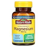 Nature Made Extra Strength Magnesium Oxide 400 mg, Dietary Supplement for Muscle, Nerve- Bone and Heart Support- 60 Softgels,