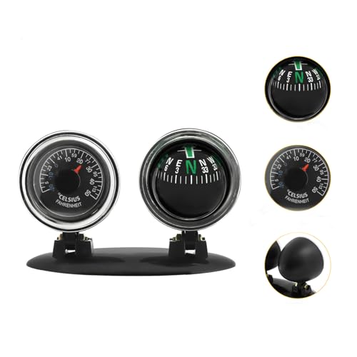 Mini boussole universelle 2 en 1 compacte et orientable pour auto - 2