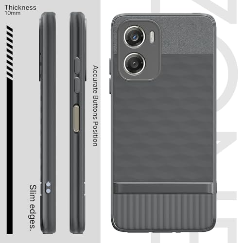 Image of Outlouders Back Cover for Motorola Moto G06 Power | Full Camera Protection | TPU Soft Flexible Shockproof Bumper Case (Grey)