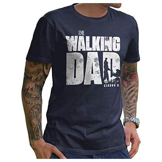 Stylotex Rolig t-shirt för män fars dag | The Walking Dad | Present till blivande pappa