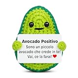 BigDaddy Avocado Positivo - Peluche Avocado Morbido 7,5 cm - Regalo Ragazza Creativo - Idee Regalo Donna Divertenti - Regali Personalizzati Unici - Perfetto per Amanti dell