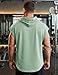JMIERR Men's Sleeveless Drawstring Hooded Tank Tops T-Shirt - Casual Fashion Slim Fit Cotton Hoodies Tee Shirt for Gym Workout Daily Wear, S, Mint Green