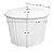 Renovators Supply Manufacturing Corner Toilet Part White Ceramic Sheffield Dual Flush Corner Toilet Tank Only