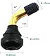 KEWAYO PVR70 Roller Ventil, Reifenventil 90 Grad - 4 Stück Messing Tubeless Ventil, für Motorräder, Autos, Fahrräder, Motorroller