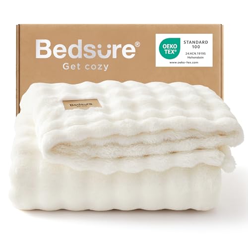 BEDSURE Bubble Decke - Kuscheldecke Flauschig, Sofadecke, Wolldecke &...