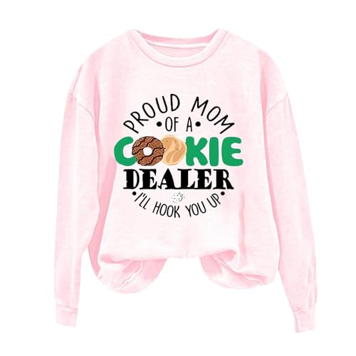 Sudadera para mujer sin capucha, cuello redondo, algodón, sudadera informal con estampado de cartas, jersey de manga larga, suelto, informal, deportiva, ropa de calle, sudaderas, blusa, camiseta de