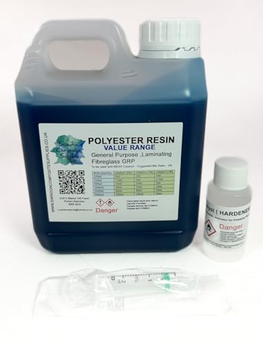 Swindon Composite Supplies : Fibreglass Resin Polyester Value - GRP Roofing Ponds Laminating by Swindon Composite Supplies (1.0 Kilograms)