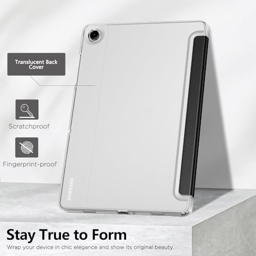 Image of MoKo for Samsung Galaxy Tab A11 Plus / A11+ Case 11 Inch 2026, Galaxy Tab A9 Plus / A9+ Case 11 Inch 2024, Slim Stand Hard PC Translucent Back Shell Smart Cover, Auto Wake /Sleep, Notebook Black