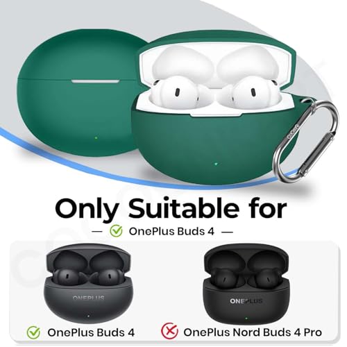 Image of Silicone Case Cover Compatible for OnePlus Buds 4 -Dark Green