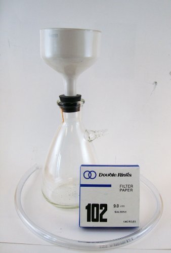 Filter Flask Set, 1000ml with Funnel, Stopper and Filter Paper