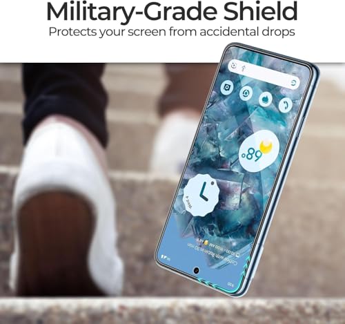 Image of Mr.Shield Top-Notch HD+ Tempered Glass Screen Protector Guard for Google Pixel 8 Pro, 9H Hardness, Military Grade Protection, Easy Installation kit