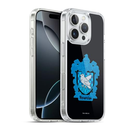 Head Case Designs Officially Licensed Harry Potter Ravenclaw Crest Deathly Hallows I Gel Case [Military Grade Protection] Compatible with Apple iPhone 16 Pro and Compatible with MagSafe