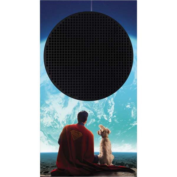 Skinit Decal Gaming Skin Compatible with Xbox Series S Console - Officially Licensed Superman 2025 Superman & Krypto Watch The Earth Design