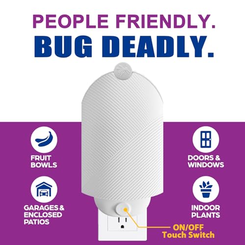 Image of Flying Insect Trap for Indoor Use (2 Starters & 6 Refill Cartridges), UV Light Bug Catcher for Fruit Flies, Gnats & Small Flying Pests, Silent, No-Zap, Mess-Free