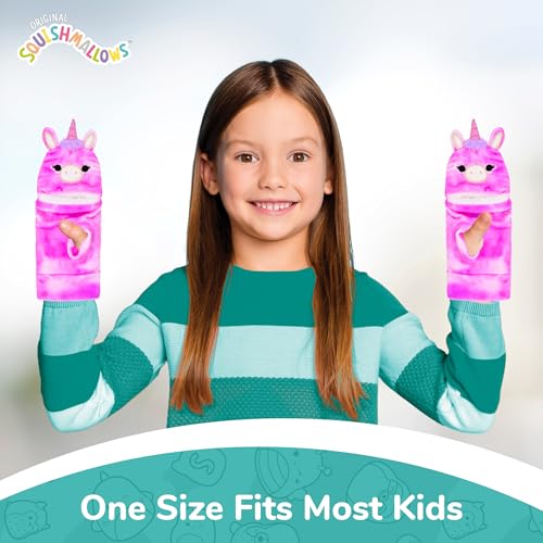 Concept One Squishmallows Winter Glomitts, Girls Fingerless Gloves with 3D Ears4