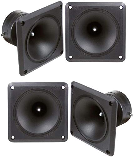 SHARD-LAB TWEETER ACUTO TROMBA PER CASSE ACUSTICHE AUTO ALTI ** 250w X 4 ** PIEZO ELETTRICO 9 CM X 9 CM piezoelettrico