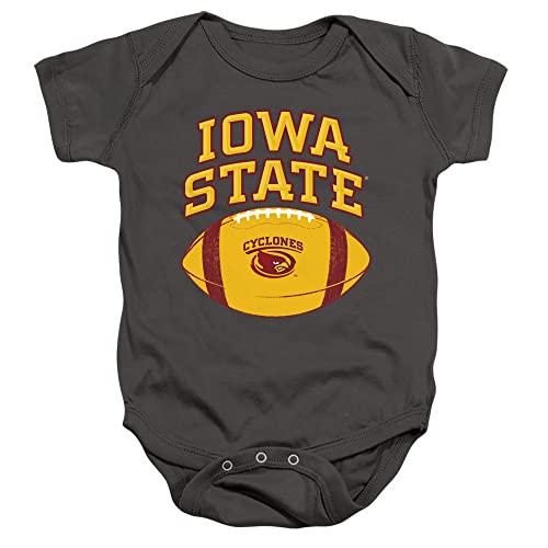 Iowa State University Official Football Ball Unisex Infant Snap Suit for Baby,Charcoal, 12 Months