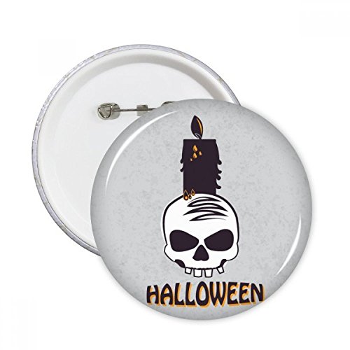 Pins bougies de crâne Halloween à épingle bouton de décoration