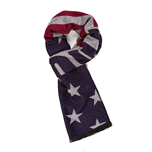 Scarf for Men Reversible Elegant Classic Cashmere Feel Scarves for Spring Winter (Trump03)