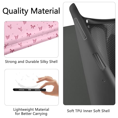 Étui iPad 11 anti-choc avec porte-crayon antidérapant rose - 4