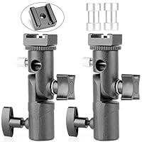 Speedlite Halterung Kamera Speedlite-Halterung Stand Blitzlichtständer Blitzschuh Kamera Schirmhalterung 2 Stücke E-Typ Kompatibel mit DSLR-Kamera Canon Nikon Pentax Olympus Nissin Metz und DSLR