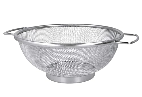Metaltex - Escurridor de Acero Inoxidable con Asas. Diámetro 25 ctm